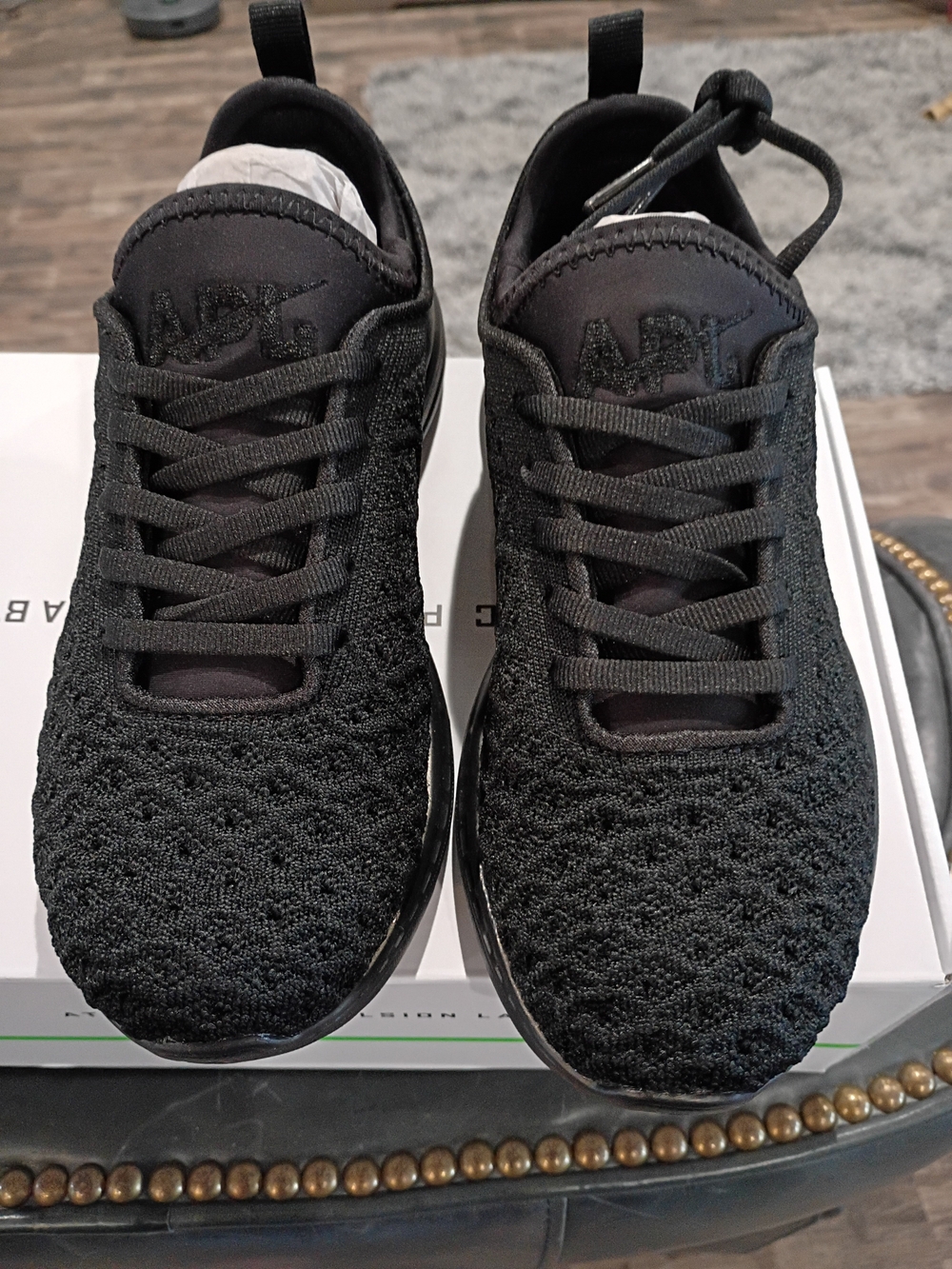 APL Phantom Lululemon Women's Black Knit Athletic Sneakers Size 5 New